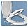 Mayfair 83EC 000 NextStep Child/Adult Built-in Potty Seat with Lift-Off Hinges, Round, White