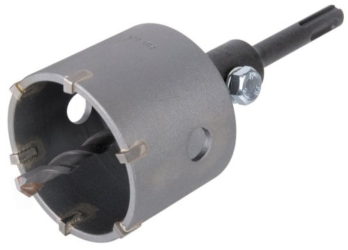 Wolfcraft 5480000 Hohlbohrkrone mit Spanndorn SDS-Plus, hammerschlagfest &Oslash; 40
