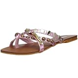 Buffalo 218407 metallic snake, Damen Sandalen/Zehentrenner, pink, (pink 145), EU 40 Buffalo 218407 metallic snake, Damen Sandalen/Zehentrenner, pink, (pink 145), EU 40