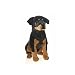 ROTTWEILER DOG SITTING PLUSH TOY 13"