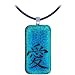 Chinese LOVE - Dichroic Glass Pendant Charm .925 with bail