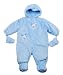 Absorba Newborn Boy's Dog Applique Snowsuit - blue, 6-9 months