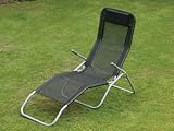 Hhsw Gc33/Sbksh Siesta Text Lounger Black/Silver
