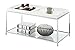 Convenience Concepts Palm Beach Coffee Table with Shelf and Removable Trays, White