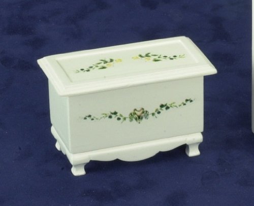 Childrens Toyshop  Toys : LINEN CHEST Painted Cream Color Miniature Dollhouse Furniture 1" Scale