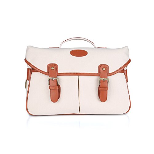Kattee Unisex's PU Leather Canvas DSLR Camera Shoulder Bag