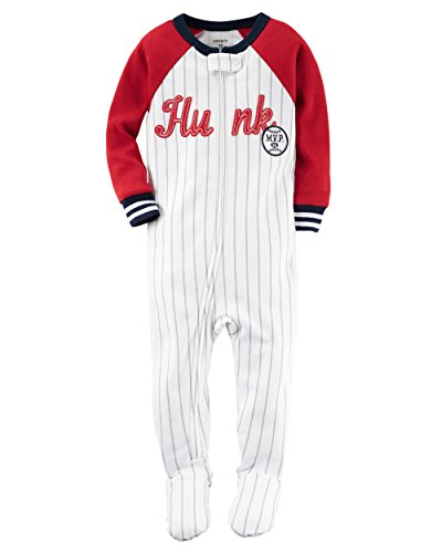 Carters Baby Boys Snug Fit Cotton Footie Pajamas (2T, Baseball Hunk)