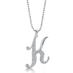 Silver Tone Initial K Pendant Necklace - Ideal Gift For Mother Day, Anniversary, Engagement, Wedding, Birthday, For Her