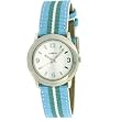 Lorus Blue Stripes Ladies Silver Tone Watch LR0913