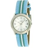 Lorus Blue Stripes Ladies Silver Tone Watch LR0913