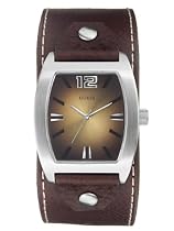 GUESS Brown Leather Strap Watch