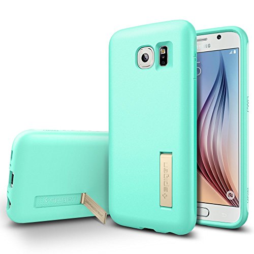 Galaxy S6 Case Spigen Capsule Solid Pearl Mint Premium Flexible