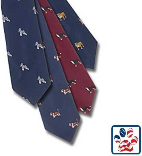 Afghan Hound Silk Necktie with Deep Blue Background