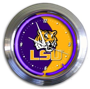 LSU Tigers Varsity Neon Clock