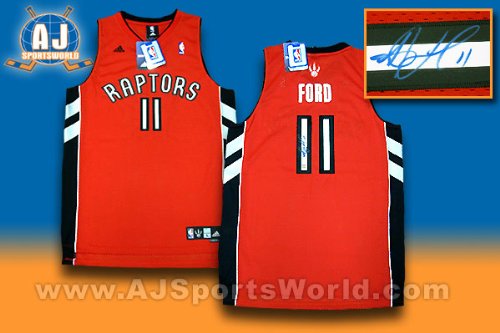 T.J. FORD Toronto Raptors Signed Basketball JERSEY