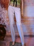 $710 New CHLOE Light Grey Wool Skinny Ankle Pants 42 10