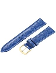 Hadley-Roma Womens LSL717RF 180 18-mm Blue Crocodile Grain Watch Strap