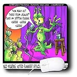 Londons Times Funny Aliens Cartoons - Alien Standup Comedy - Mouse Pads