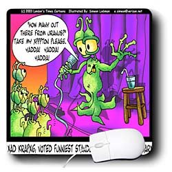 Londons Times Funny Aliens Cartoons - Alien Standup Comedy - Mouse Pads