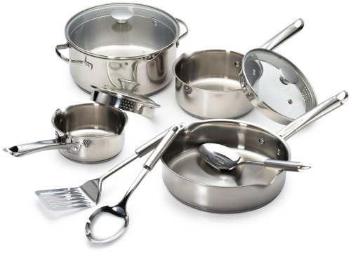 Wearever Cook & Strain Stainless Steel 10-Piece Cookware Set product image