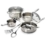 WearEver Cook & Strain Stainless-Steel 10-Piece Cookware Set