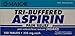 Tri Buffered Aspirin Tablets Generic for Bufferin 325 mg 100 Tablets per Bottle Pack of 6 Total 600 Tablets