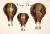 Set Of 3 Air Balloons Wall Plaque