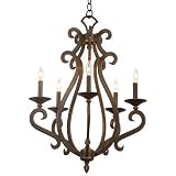 Kalco 3166RC Rustic Santa Barbara Tuscan 5 Light Chandelier From the Santa Barbara Collection