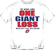 2007 Superbowl Champions New York Giants Short Sleeve T-Shirt 18 Wins One Giant Loss - White