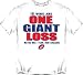 2007 Superbowl Champions New York Giants Youth Short Sleeve T-Shirt 18 Wins One Giant Loss - White