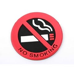 面白グッズ車内装飾ステッカーラバー禁煙マークシール/No Smoking