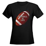 Artsmith, Inc. Women's Dark T-Shirt Football Equals Life