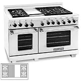 American Range 48 Inch Natural Gas Range With 4 Burners, Griddle, And Grill