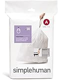 Simple Human Trash Can Liners Code A, 4.5 Liter 30 Count Dispenser Pack