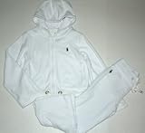 Polo Ralph Lauren - Girls Polo Ralph Lauren 2 Piece White Terry Pant and Jacket Set