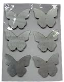 Tin Butterfly Magnets with Clips, Set of Six