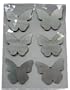 Tin Butterfly Magnets with Clips, Set of Six