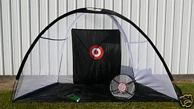 3 in 1 Golf Driving, Chipping, Putting practice net combo with driving mat