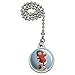 GRAPHICS & MORE Christmas Holiday Santa Claus with Dog Cat Wreath Ceiling Fan and Light Pull Chain