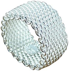 Etiger® Women's Stylish Vogue Web Net Silver Plated Fashion Ring Size 6/7/8/9 (Size 6)