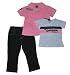 Harley-Davidson® Girl's 3-Piece Set. Jeans and 2-Button Race T-Shirts. S9LGI65HD, S9LGT65HD