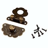 5個入り 木箱アクセサリー バックルスナップ シャックル ボックスロック 金属バックル ネジ付き 木箱装飾