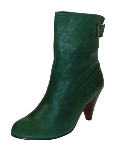 Buffalo Stiefelette Leder gruen, Groesse:36.0