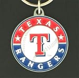 Texas Rangers Zinc Team Logo Key Ring (Set of 2)