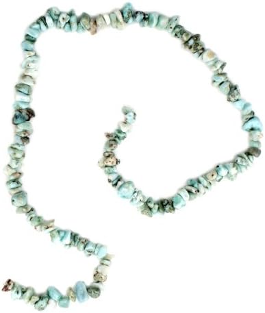5mm to 10mm Larimar Gemstone chip beads 17" strand