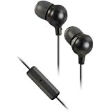 JVC HAFR36B Marshmallow Inner Ear Headphones with Microphone and Remote (Black)