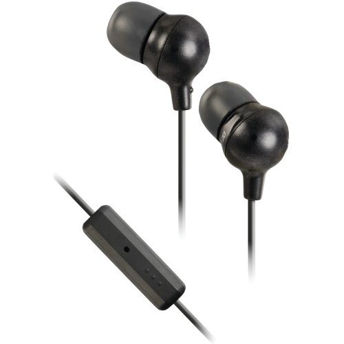 JVC HAFR36B Marshmallow Inner Ear Headphones with Microphone and Remote (Black)