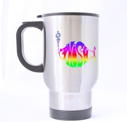 Phish Rainbow Fonts Customized Design Travel Mug Coffee Mug Creative Sport Cup Personalized Tea Cup 14OZ