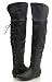 Pirate Thigh High Back Lace Biker Boots Women