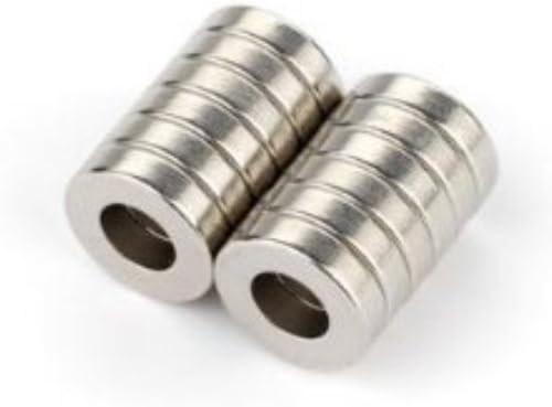 MyMagnetMan® 1/2" x 1/4" x 1/8" (12.7 x 6.35 x 3.17mm) Ring Disc Rare Earth Neodymium Magnets for Crafts Kitchen Knife and tool Holder (pack of 4)